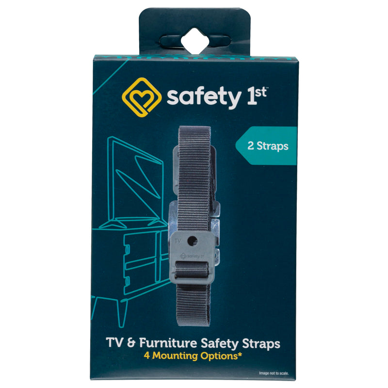[Australia] - Safety 1st TV & Furniture Safety Straps, Black, Multi, 2 Straps(Pack of 1) 2 Count (Pack of 1) 