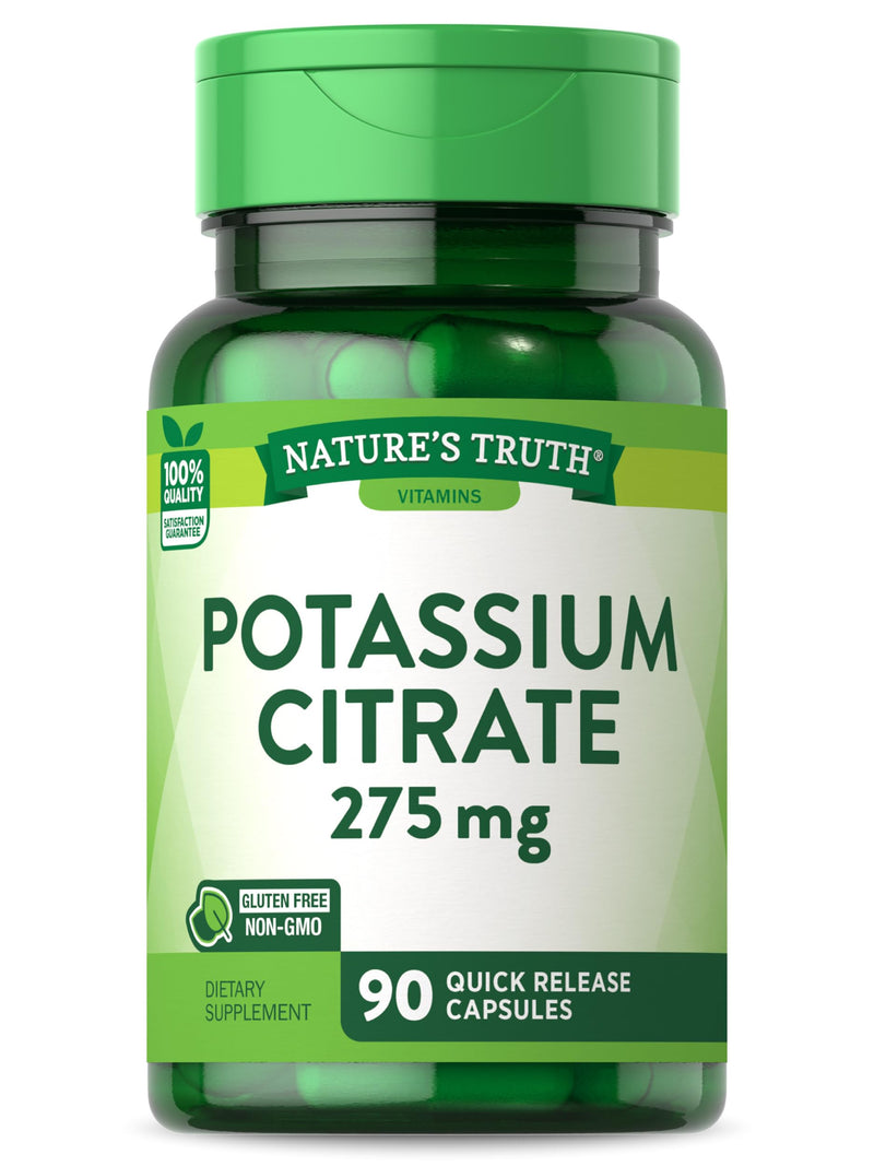[Australia] - Potassium Citrate Supplement | 275mg | 90 Capsules | Non-GMO & Gluten Free | by Nature's Truth 
