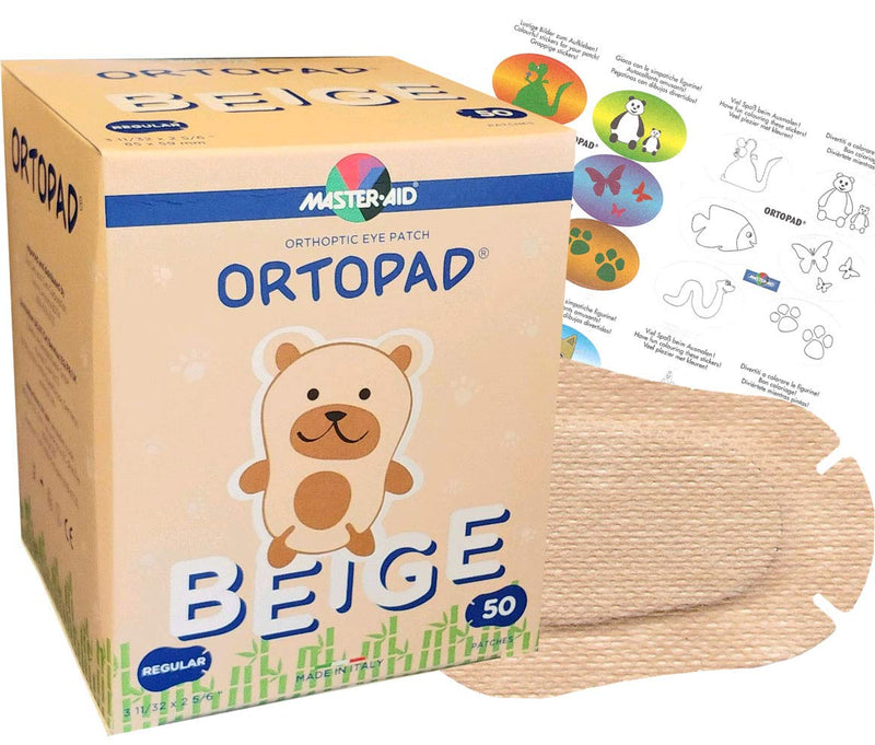 [Australia] - Ortopad® Bamboo Beige Eye Patches, 50/Box (Regular Size, 3+ yrs) 50 Count (Pack of 1) 