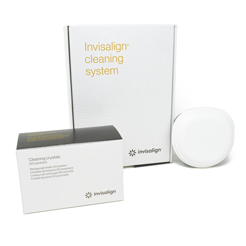 [Australia] - INVISALIGN Cleaning Crystals for Clear Aligners and Retainers with Tub, (50 Packets) 