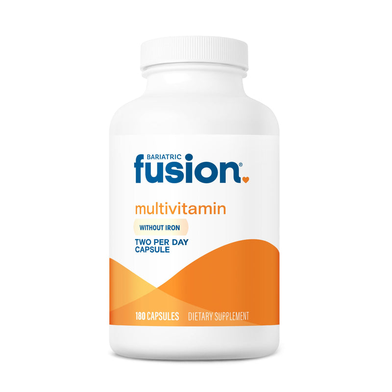 Bariatric Fusion Bariatric Multivitamin Without Iron | Post Bariatric Surgery Patients | Iron Free Bariatric Vitamin for Gastric Bypass and Sleeve Gastrectomy | 180 Capsules | 3 Month Supply 180 Count (Pack of 1)