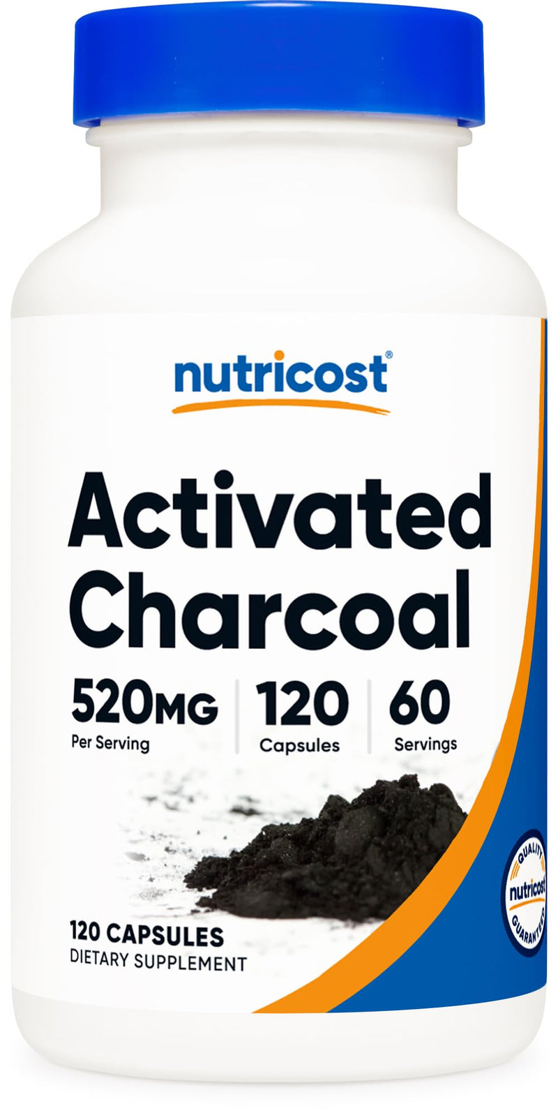[Australia] - Nutricost Activated Charcoal 520mg, 120 Capsules - Premium Powder, Non-GMO & Gluten Free 120 Count (Pack of 1) 