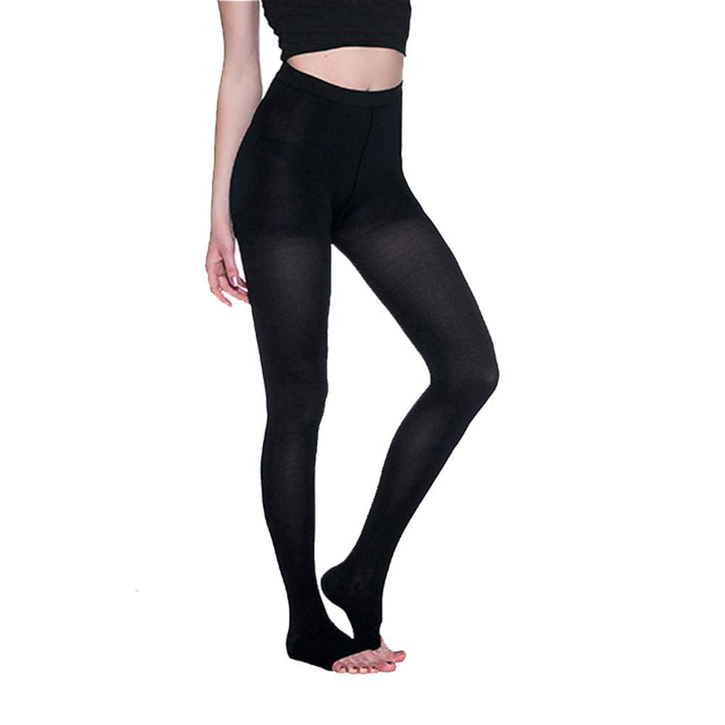 [Australia] - Compression Pantyhose 20-30 mmHg for Women & men, Helps Relieve Symptoms of Mild Varicose Veins. Open-Black XX-Large 