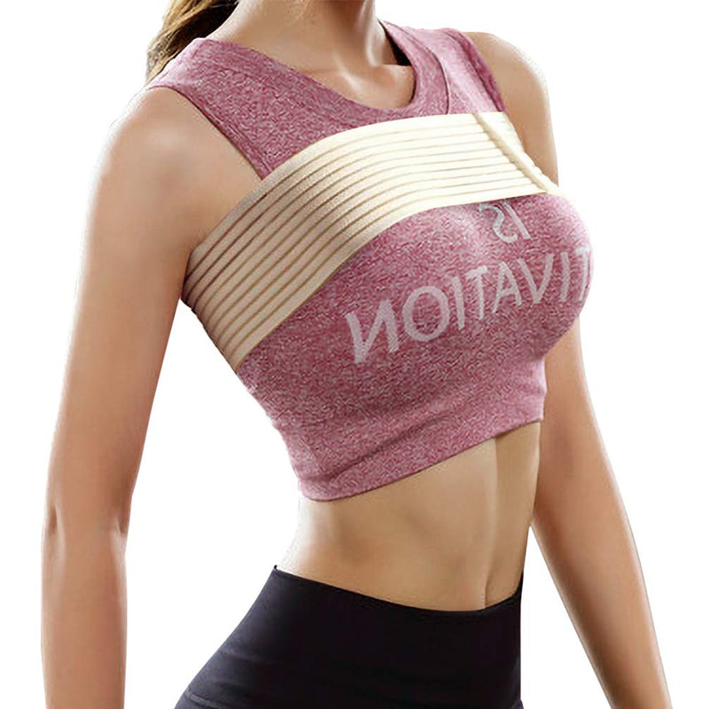 [Australia] - Luwint Bounce Breast Compression Band - Post Surgical Implant Stabilizer Strap Support Brace Bandage (Beige) Beige 
