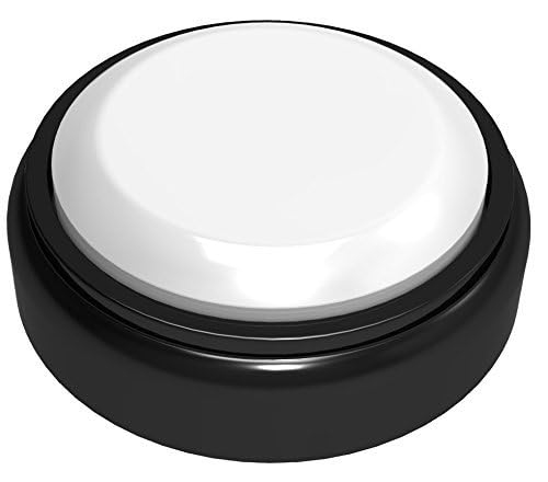 [Australia] - CUSTOM EASY BUTTON¬Æ - Essential - The Talking Button That Records up to a 30-Second Message Black Base / White Top 