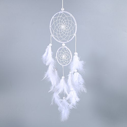 White Dream Catcher Handmade Indian Wall Hanging Decor 46cm