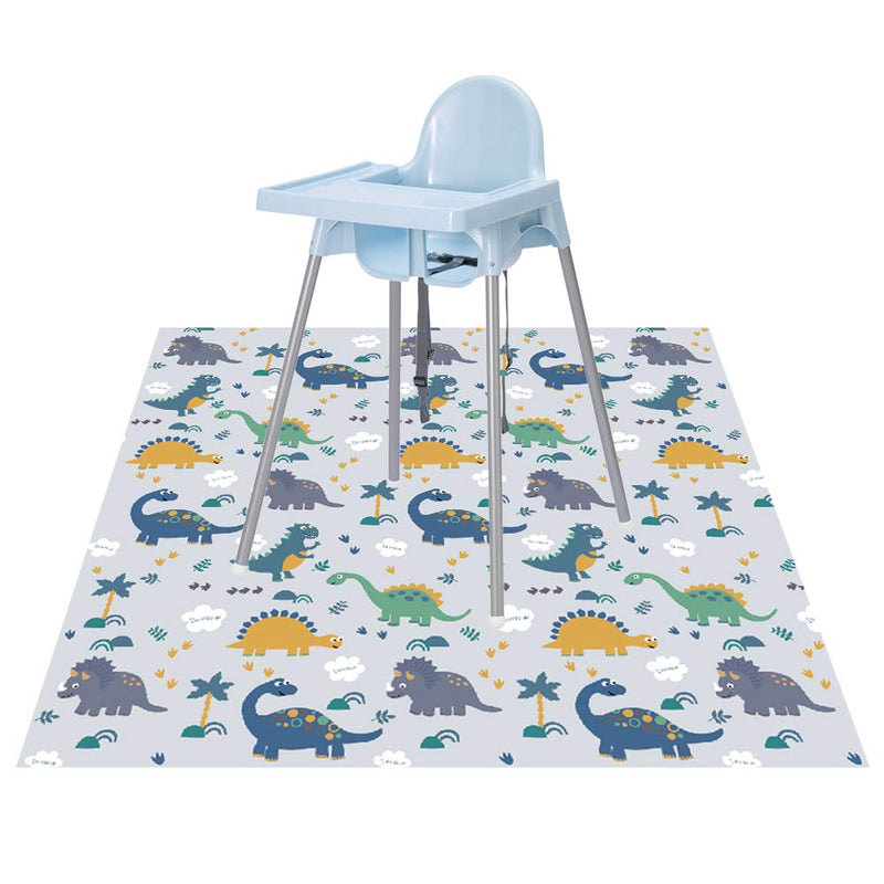 [Australia] - Splat Floor Mat for Under High Chair/Arts/Crafts by CLCROBD, 51" Waterproof Anti-slip Food Splash Spill Mess Mat, Washable Portable Picnic Mat and Table Cloth Dinosaur 