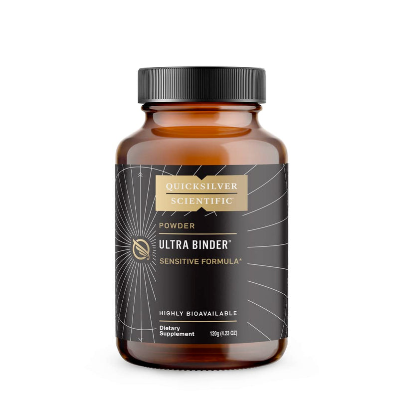 [Australia] - Quicksilver Scientific Ultra Binder Sensitive Formula - Gut Health Supplement with Activated Charcoal, Bentonite Clay - Cleansing Support Powder (120g) 