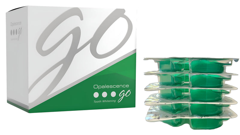 Opalescence Go Teeth Whitening Trays 15% Hydrogen Peroxide - Mint - 4648-1 | Fast Results (1 Packs / 4 Treatments) Dentist Developed - Low Sensitivity - Gentle on Enamel - by Ultradent Products USA Original 1 Count (Pack of 4)