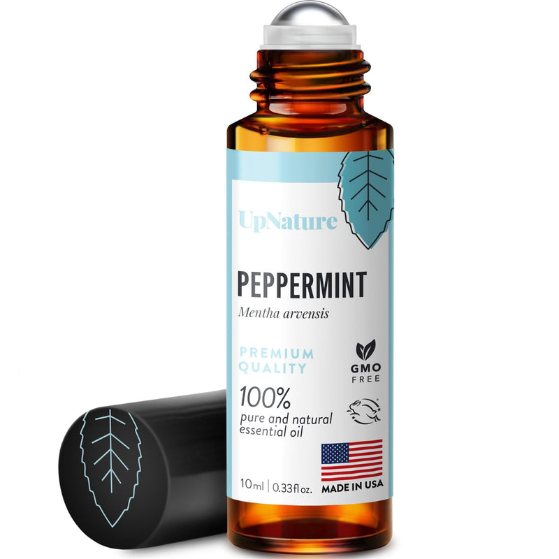 [Australia] - UpNature Peppermint Essential Oil Roll On - Morning Sickness Relief & Nausea Relief for Pregnant Women - 100% Pure Peppermint Oil, Pregnancy Must Haves 0.33 Fl Oz (Pack of 1) 