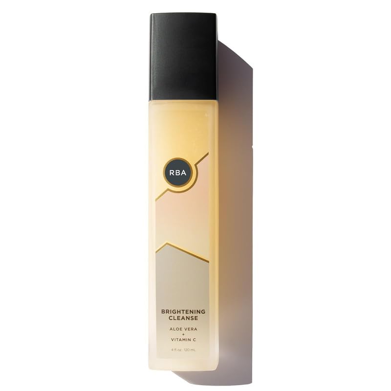 RBA Skincare's Brightening Cleanse for Damaged and Dry Skin - Face Cleanser with Aloe Vera, Olive Oil, and Vitamin C - Even Complexion without Drying - 4 fl oz