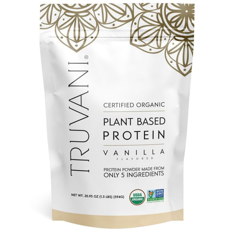 [Australia] - Truvani Pea Protein Powder, Vanilla, 20.9oz, 1pk, 20 Servings 20 Servings (Pack of 1) 