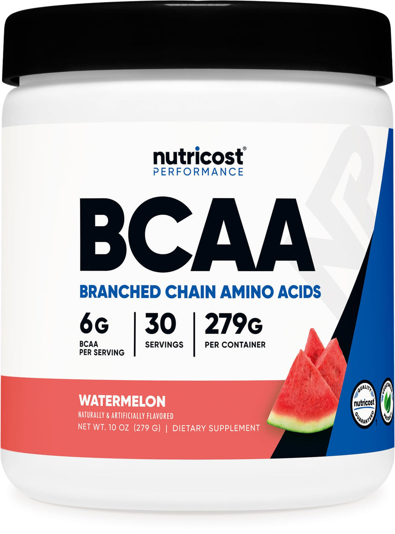 Nutricost BCAA Powder (Watermelon, 30 Servings) - Optimal 2:1:1 Ratio Watermelon 10 Ounce (Pack of 1)