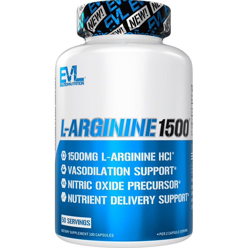 [Australia] - Evlution Nutrition Nitric Oxide Booster L-Arginine Supplement - High Potency Nitric Oxide Supplement with 1500mg of L Arginine HCL for Enhanced Pumps Energy Muscle Growth and Vascularity NO Booster 