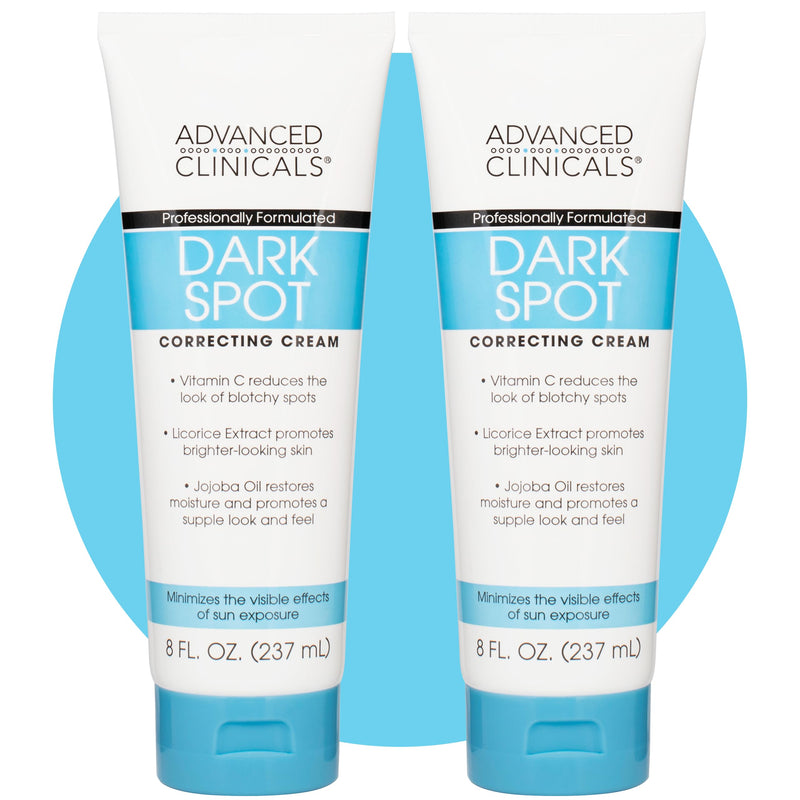 Advanced Clinicals Dark Spot Vitamin C Cream For Face, Hand, & Body Lotion, Anti Aging Therapeutic Skin Care Moisturizer Lotion Reduces Appearance Of Age Spots, Blotchy Skin, & Wrinkles, (2-Pack) 8 Ounce (Pack of 2) Dark Spot Reducer Cream Pack