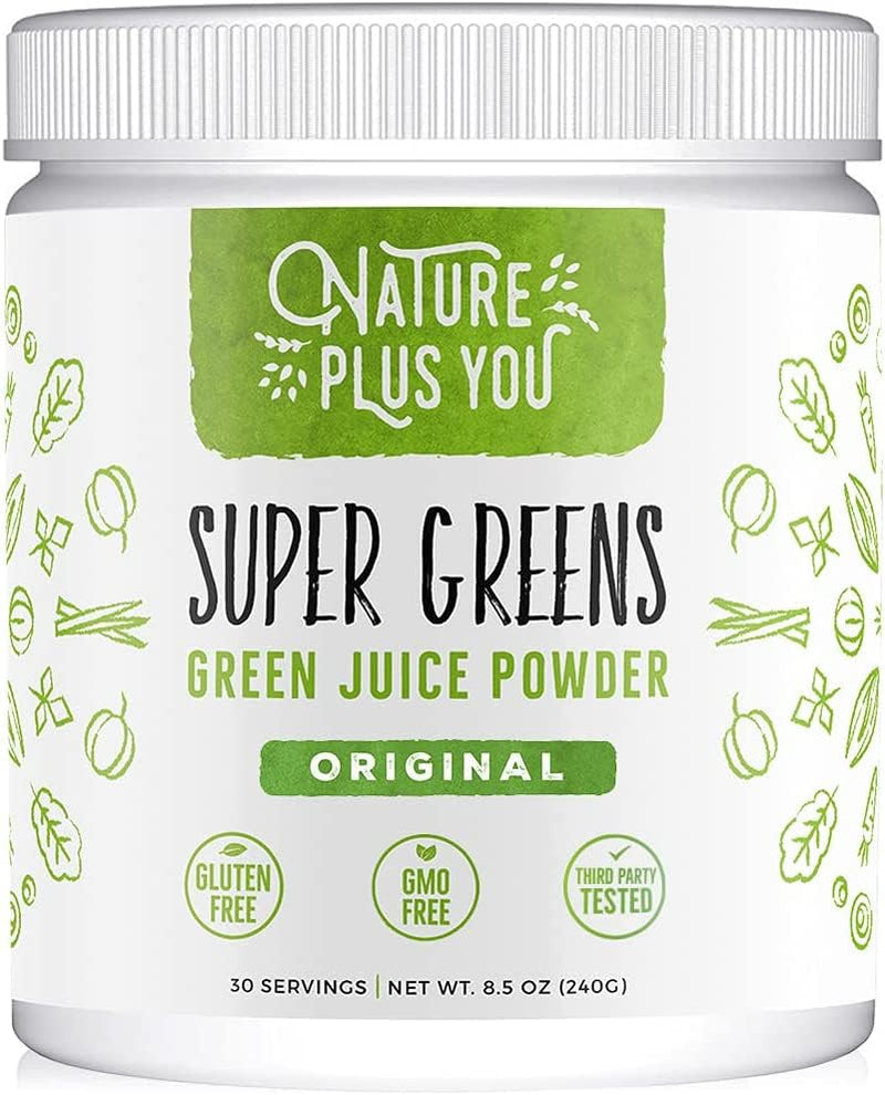 [Australia] - Super Greens Powder Organic Blend: Non-GMO Supplement, includes Spirulina, Alfalfa, Spinach, Probiotics, Fiber and Digestive Enzymes, No Artificial Sweeteners, 30 Servings Jar 8.5 Ounce (Pack of 1) 