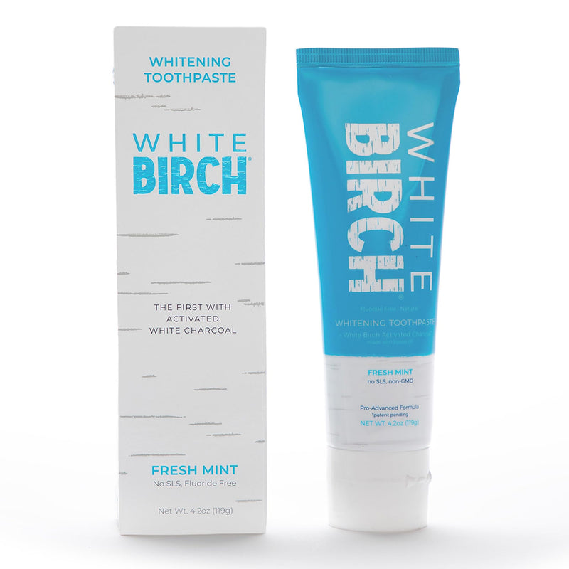 [Australia] - White Birch Activated Charcoal Toothpaste - Professional Teeth Whitening - Natural, No Fluoride Oral Care Whitening Toothpaste (1 Pack) 
