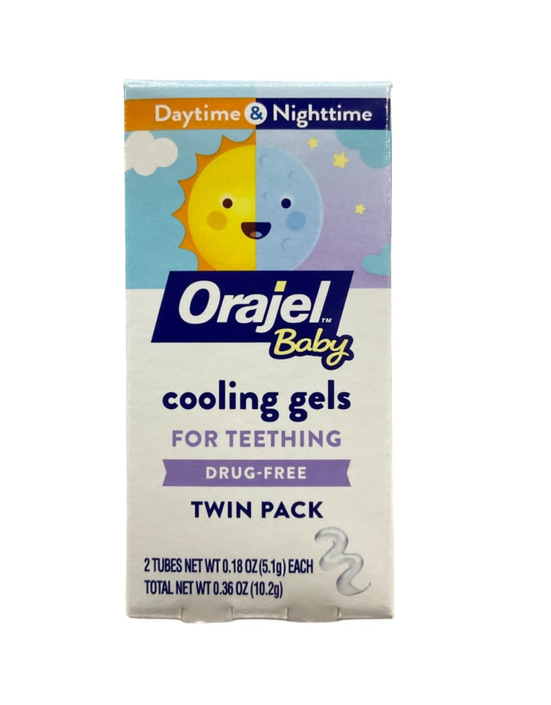 [Australia] - Orajel Baby Non-Medicated Cooling Gel Day & Night 0.18 Ounce (6 Pack) 