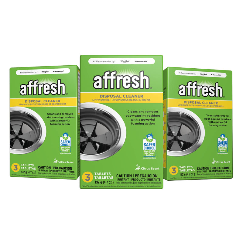 [Australia] - Affresh Garbage Disposal Cleaner, Removes Odor-Causing Residues, 9 Tablets [3 Pack] Citrus 3 Count (Pack of 3) 