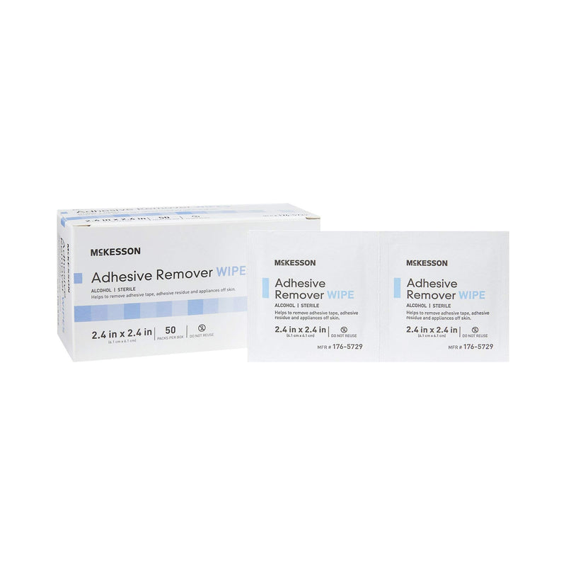 [Australia] - McKesson Adhesive Remover Wipes, Sterile, Individual Packet, 50 Wipes 1 Count (Pack of 50) 
