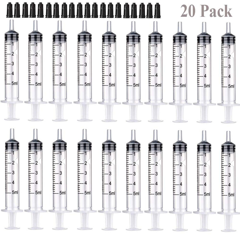 [Australia] - 5ml Syringes with Caps (20 Pack) 