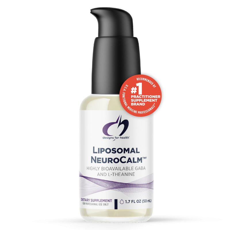 [Australia] - Designs for Health Liposomal NeuroCalm - Liquid GABA + L-Theanine to Support Calm + Healthy Stress Response (25 Servings / 1.7oz) 