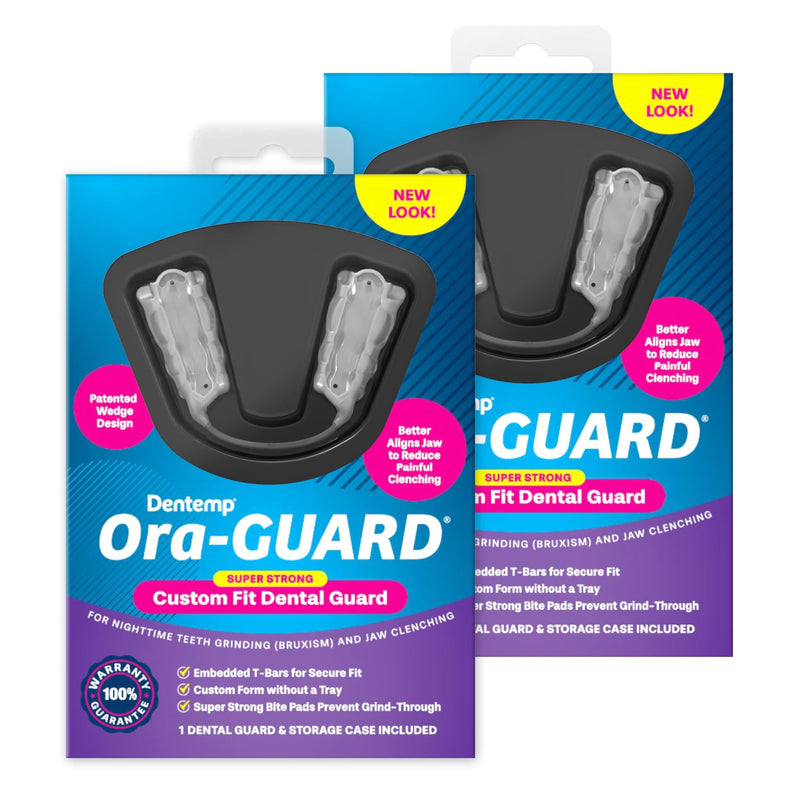 [Australia] - Dentemp Ora-GUARD Custom Fit Dental Guard - Bruxism Night Guard for Teeth Grinding (Two Pack) - Mouth Guard for Clenching Teeth at Night - Mouth Guard for Sleeping - Relieve Soreness in Jaw Muscles… 