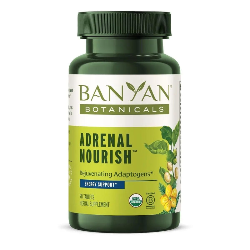 [Australia] - Banyan Botanicals Adrenal Nourish – Organic Adaptogen Supplement - Adrenal Support for Natural Energy with Organic Ashwagandha, Gokshura & Guduchi* – 90 Tablets – Non-GMO, Sustainably Sourced, Vegan 