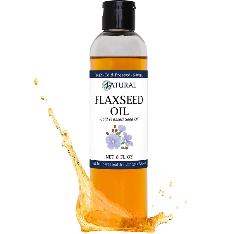 [Australia] - Zatural Flaxseed Oil Organically Grown 100% Pure Flax Seeds Cold Pressed Vegan Omega Fatty Acids (8oz) 8 Ounce (Pack of 1) 