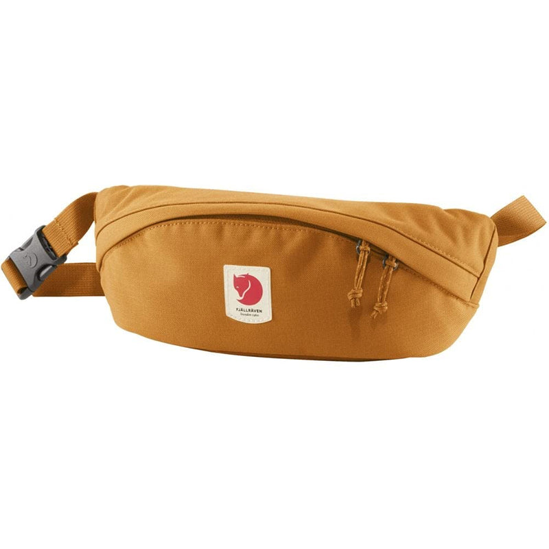 Fjällräven Ulvo Hip Pack Medium - Waterproof Bergshell Fabric, Durable Storage, Adjustable Belt- Hiking, Travel One Size Red Gold