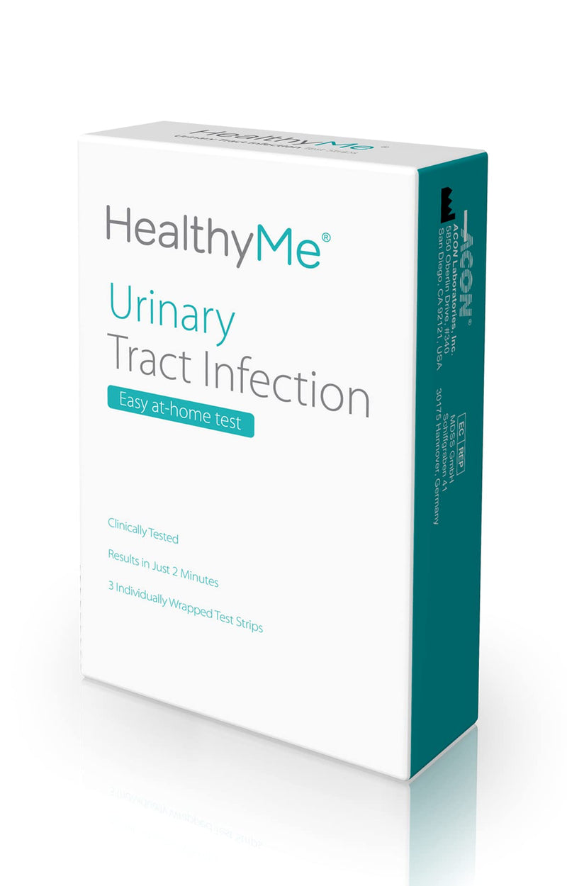 HealthyMe Urinary Tract Infection (UTI) Test Strips | 3 Individually Pouched, Self-Testing Strips, Accurate, Easy to Read, Results in 2 Minutes, Clinically Tested