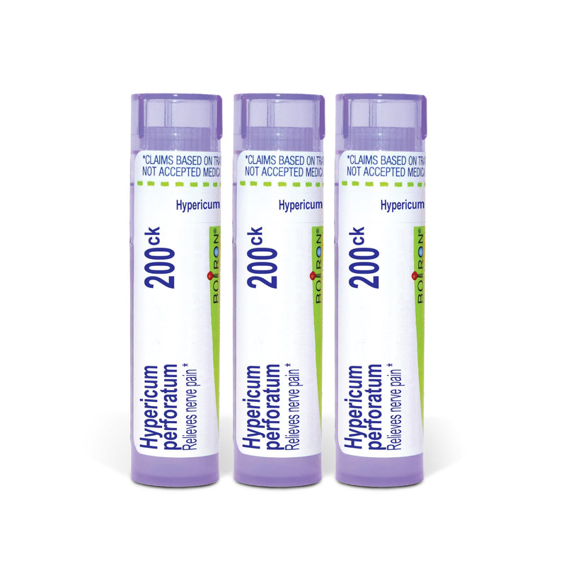Boiron Hypericum Perforatum 200Ck Homeopathic Medicine for Nerve Pain - Pack of 3 (240 Pellets) | Single-medicine homeopathic pellets for Nerve Pain. Size: Pack of 3 (240 Pellets). 80 Pellets (Pack of 3)