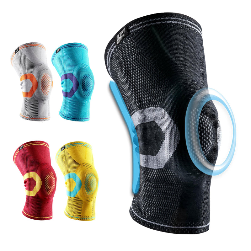 LP 170XT Compression Knee Sleeve with Silicone Pad & Bilateral Stays – Breathable Knee Support for Enhanced Sports Performance in Running, Basketball, Soccer, Tennis, Gym Workouts, Hiking – Optimal Joint Stability for Active Athletes (Black, Extra Larg...