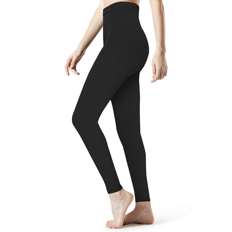 [Australia] - Medical Compression Pantyhose Stockings for Women Men Plus Size Support Hose 20-30mmHg Firm Graduated Tights, Treatment Swelling, Edema Varicose Veins Footless Black Medium (1 Pair) 
