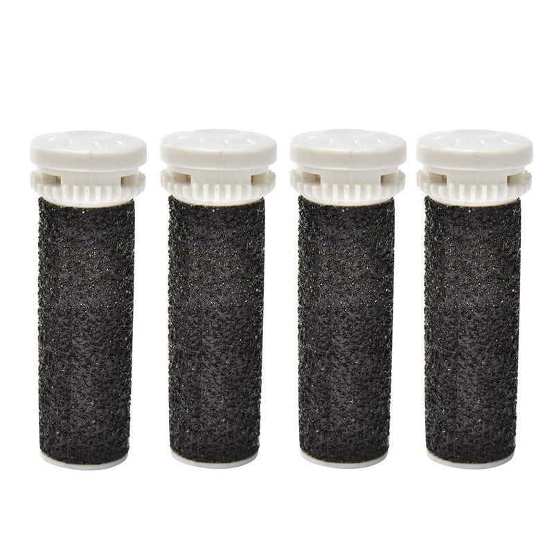 [Australia] - 4 Pack Black Replacement Roller Refills Compatible with Scholl Express Pedi Foot Smoother-Extra Coarse 1 Count (Pack of 1) 
