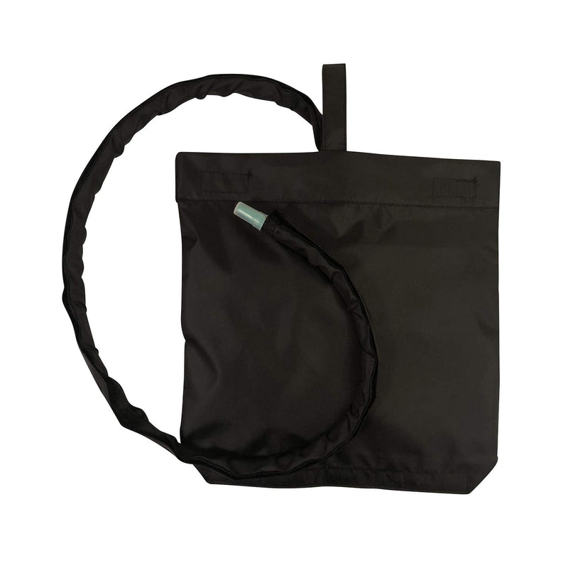 [Australia] - Inspired Comforts Urine Catheter Bag Cover with Snap on Pipe Cover & Hanging Strap | Easy Access | Secure & Discreet | Men & Women | 2000ml | Black 