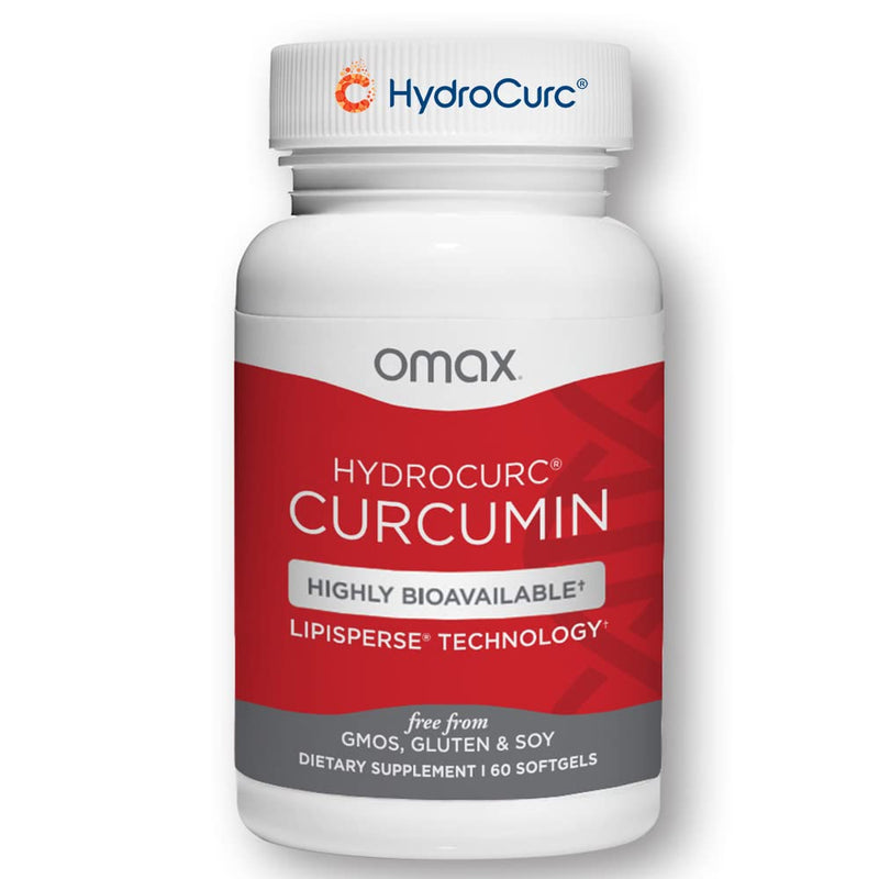 [Australia] - Omax HydroCurc Turmeric Curcumin Softgels, Highly Bioavailable for Natural Joint Relief, Nanoparticle Potency & Absorption (60 Softgels) 