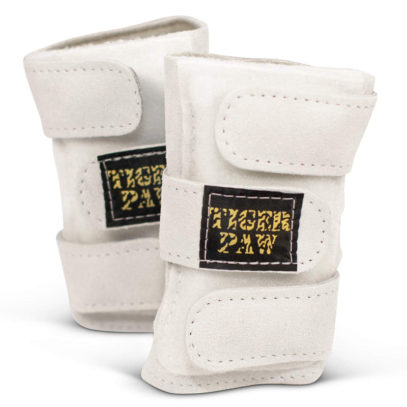 [Australia] - Tiger Paw Authentic Gymnastics Wrist Supports (Sold in Pairs) - Original Competition-Grade Gymnastics Wrist Guards, Wrist Support Braces, Adjustable, Made in USA Hand Wraps (White - Large) 