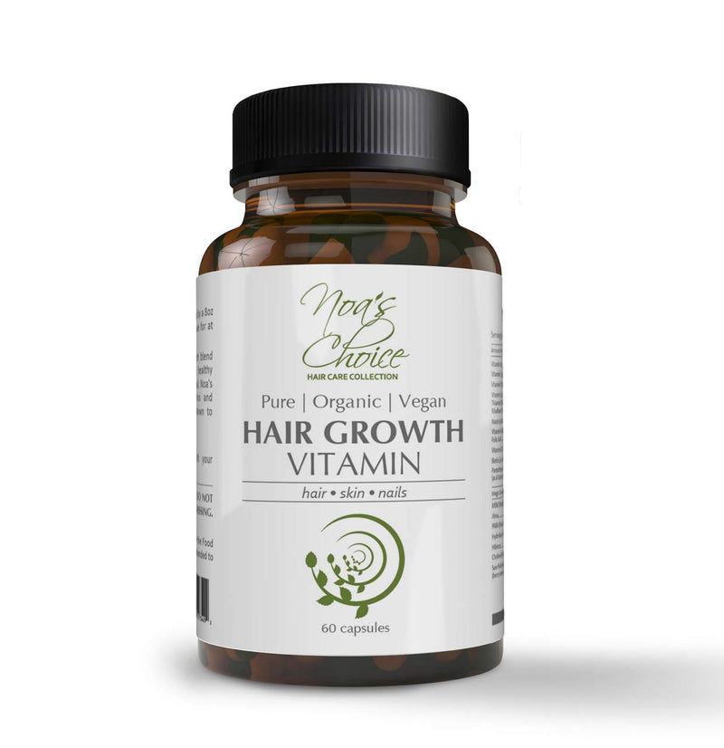 Maximum Slim Noa's Choice Organic Ayurvedic Hairgrowth Vitamin Healthy – Thicker -Stronger & Faster Growing Hair, 60 ct
