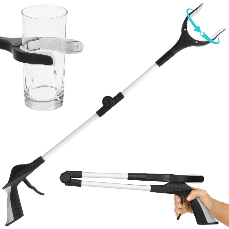 [Australia] - Vive 32" Grabber Reacher Tool - Foldable Pickup Stick with Rotating Jaw & Sensitive Trigger - Heavy Duty Mobility Grip Hand Aid - Extra Reach Extender Claw for Seniors, Elderly, Handicap 1 