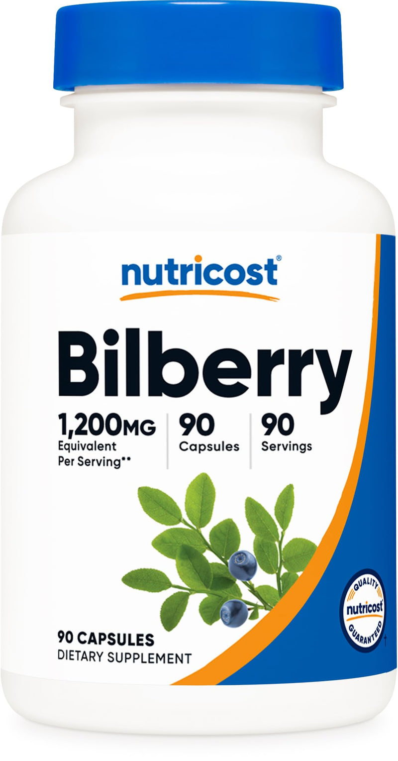 [Australia] - Nutricost Bilberry Capsules 1200mg Equivalent (90 Vegetarian Capsules) - Gluten Free and Non-GMO 