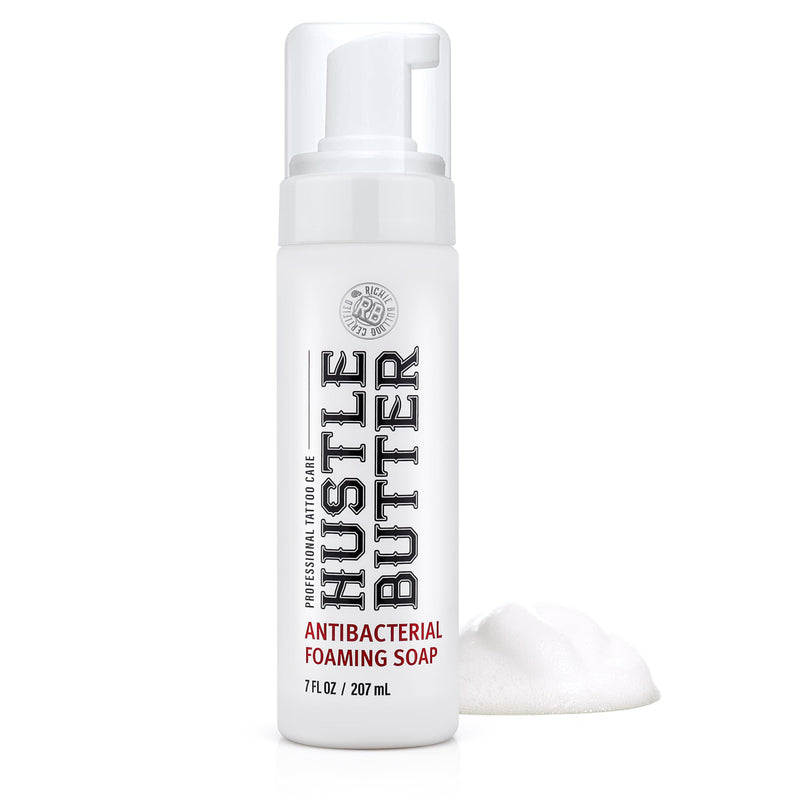 [Australia] - Hustle Bubbles Tattoo Aftercare Tattoo Soap Antibacterial Soap To Clean New Tattoos & Piercings Essential Tattoo Supplies 7oz 7 Ounce (Pack of 1) 