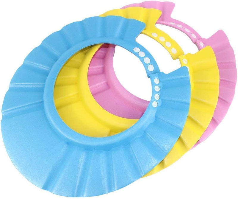 [Australia] - 3Pack Baby Shower Cap Bath Visor for Toddlers Shampoo Cap Shower Protection Hat - Adjustable Soft Hair Washing Guard, Bath Shield Visor Hat,Eyes and Ears Head Protection for Baby, Kids, Children 