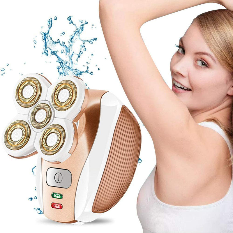 [Australia] - Painless Electric Razor for Women, Rechargeable Waterproof Electric Shaver, Cordless Hair Remover for Legs Face Lips Bikini Body Trimmer - As Seen On TV (Upgraded) 