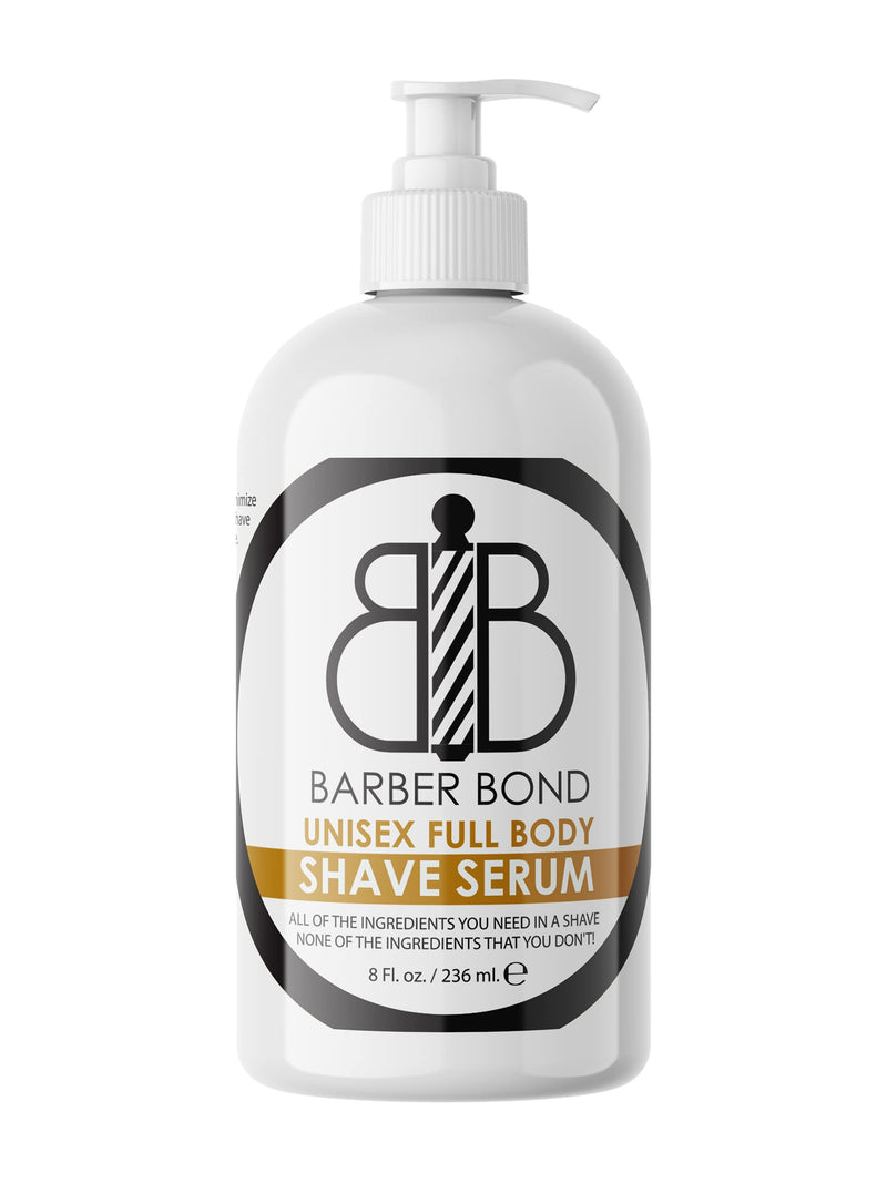 [Australia] - Barber Bond® Premium Unisex Full Body Shave Serum (8oz) Clear Shave Gel 8 Fl Oz (Pack of 1) 