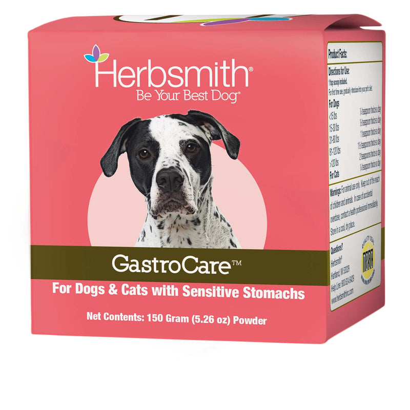 Herbsmith GastroCare - For Cats & Dogs with Sensitive Stomachs - Cat and Dog Digestive Support - Ease Canine and Feline Sensitive Stomach - 150g 150g Powder - PawsPlanet Australia