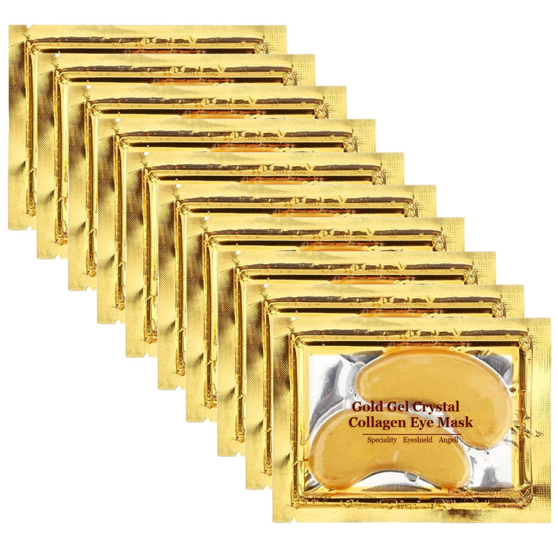 [Australia] - Permotary 30 Pairs 24K Gold Gel Crystal Collagen Eye Pads,Under Eye Mask for Moisturizing,Fine Lines,Dark Circles& Puffy Eyes Under Eye Patches,Gold yellow gold 