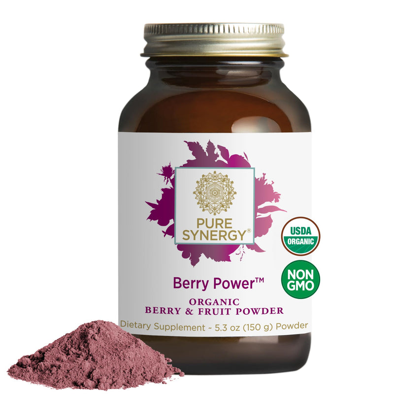 [Australia] - PURE SYNERGY Berry Power | Organic Berry and Fruit Powder | Antioxidant Supplement with Organic Acai, Camu Camu, and Wild Blueberry | for Healthy Aging, Immune, and Skin Support (5.3 oz Powder) 5.3 Ounce (Pack of 1) 