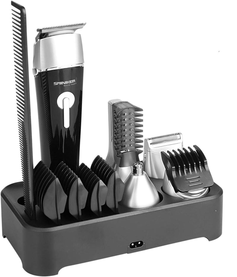 [Australia] - SMINIKER Professional 5 in 1 Multi-functional Waterproof Man's Grooming Kit Hair Clippers Beard Trimmer Kit Body Groomer Kit of Mustache Trimmer Nose Hair Trimmer Precision Trimmer 