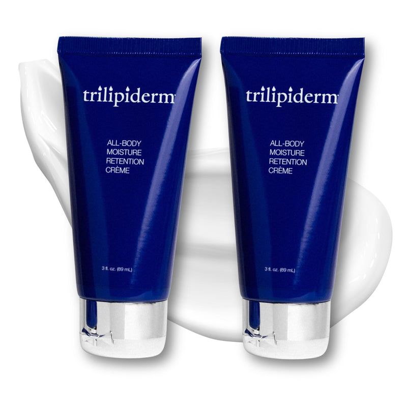 Trilipiderm All-Body Moisture Retention Creme, Travel Size, 3 oz 2-Pack | Dry skin moisturizer, TSA-approved tubes, plant-based lightweight face lotion, meadowfoam & vitamin E, non-greasy formula 3 Fl Oz (Pack of 2)